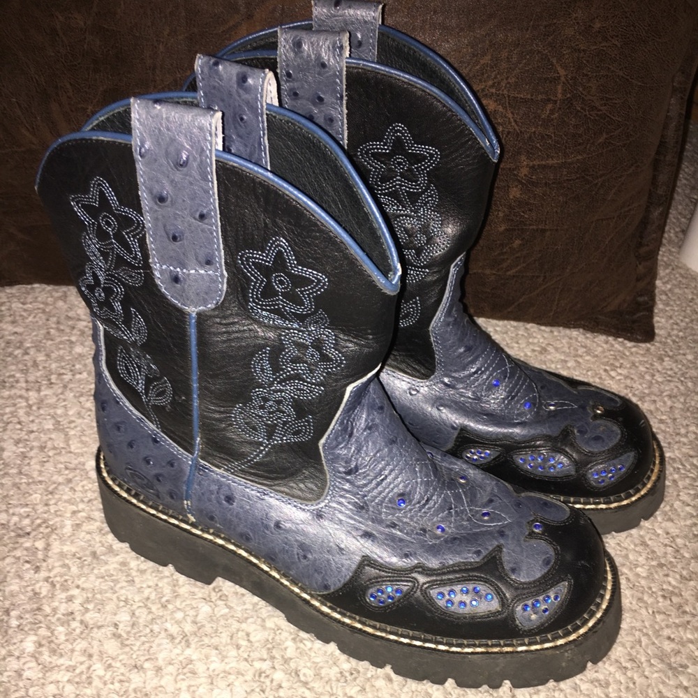 Women’s Rhinestone Roper Round Toe Boots size 8.5